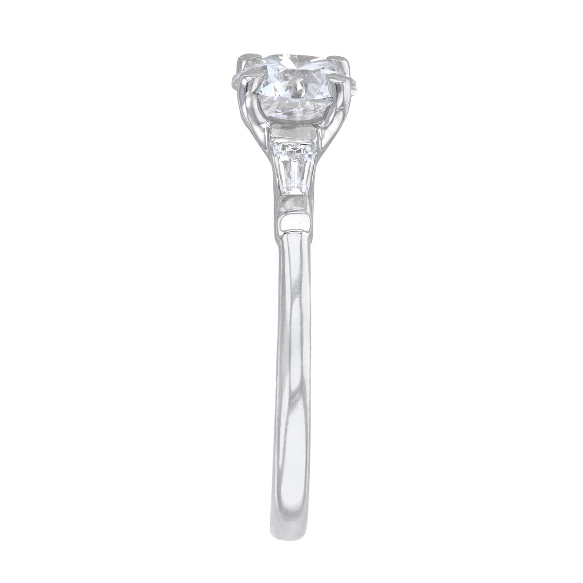 0.35ct Athena Three Stone Round Brilliant Cut Diamond Solitaire Engagement Ring | Platinum