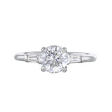 0.50ct Athena Three Stone Round Brilliant Cut Diamond Solitaire Engagement Ring | Platinum