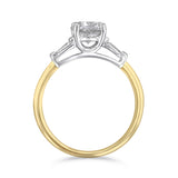 0.75ct Athena Three Stone Round Brilliant Cut Diamond Solitaire Engagement Ring | 18ct Yellow Gold