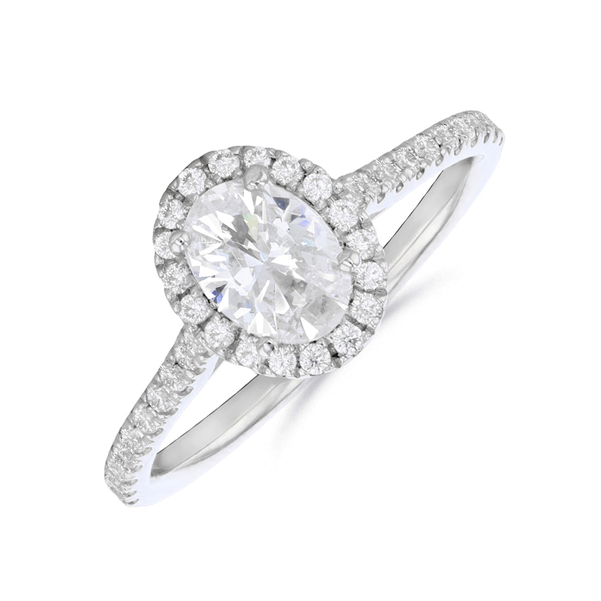 2.00ct Willow Oval Cut Diamond Solitaire Engagement Ring | 18ct Yellow Gold