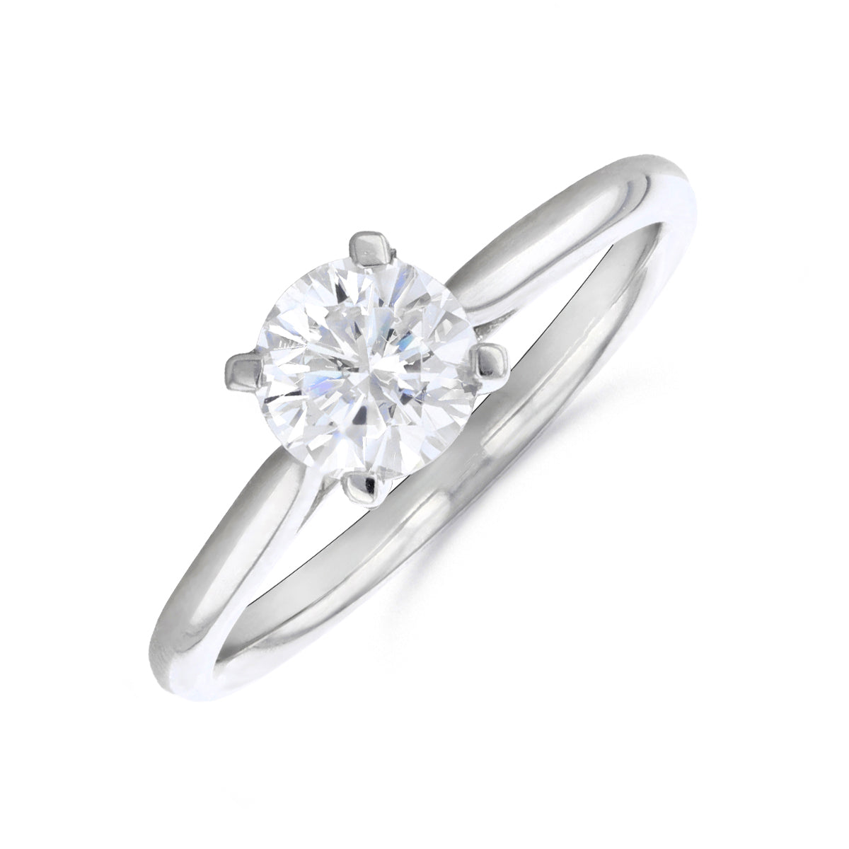 2.00ct Ophelia Round Brilliant Cut Diamond Solitaire Engagement Ring | 18ct White Gold