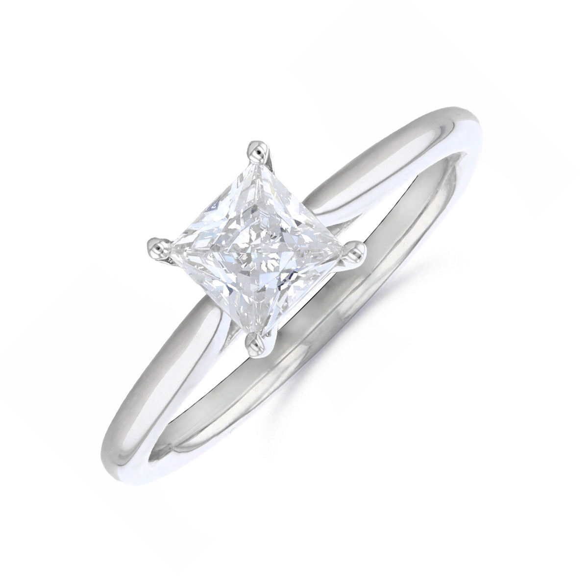 2.00ct Ophelia Princess Cut Diamond Solitaire Engagement Ring | Platinum