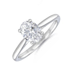 1.00ct Ophelia Oval Cut Diamond Solitaire Engagement Ring | Platinum