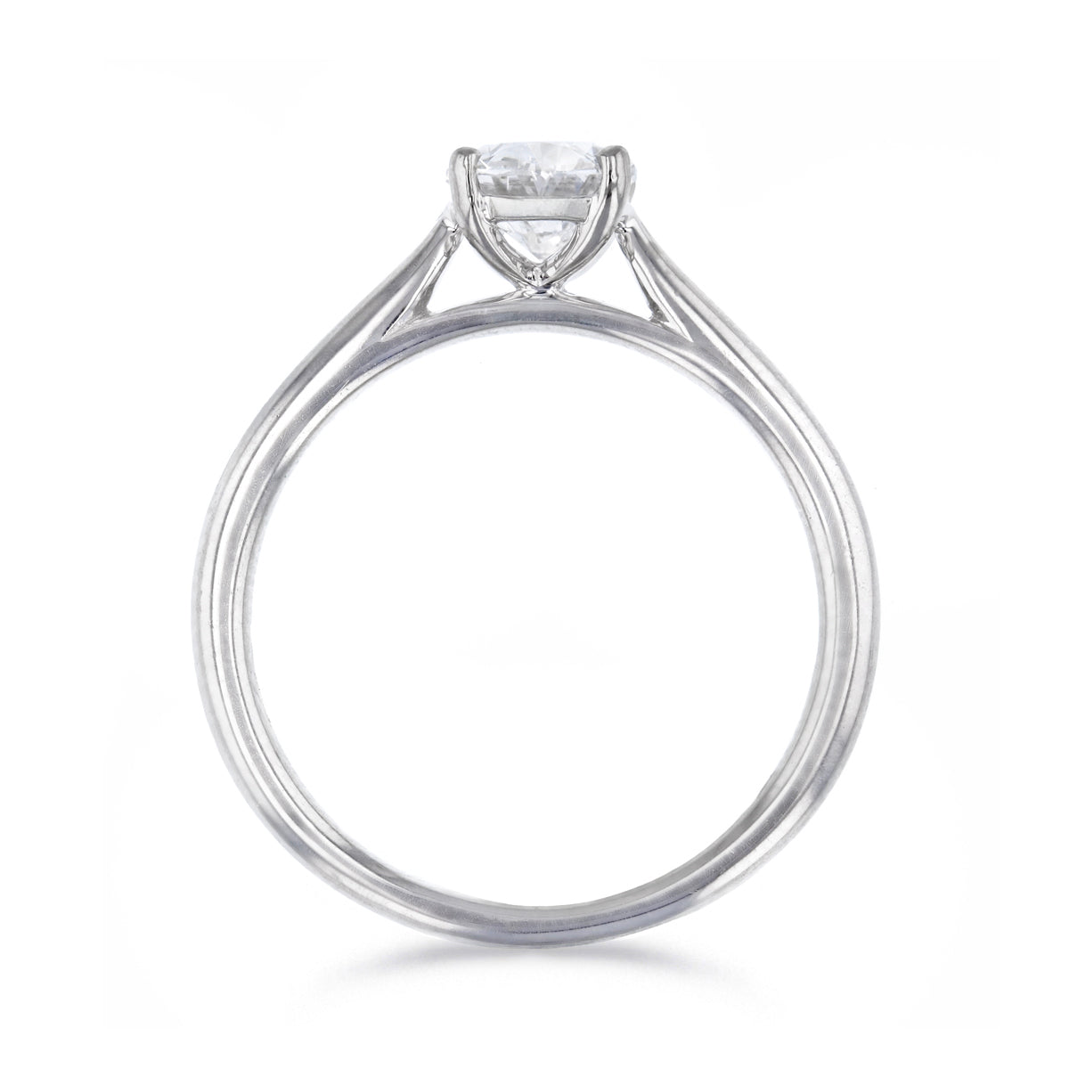 1.00ct Ophelia Oval Cut Diamond Solitaire Engagement Ring | 18ct White Gold