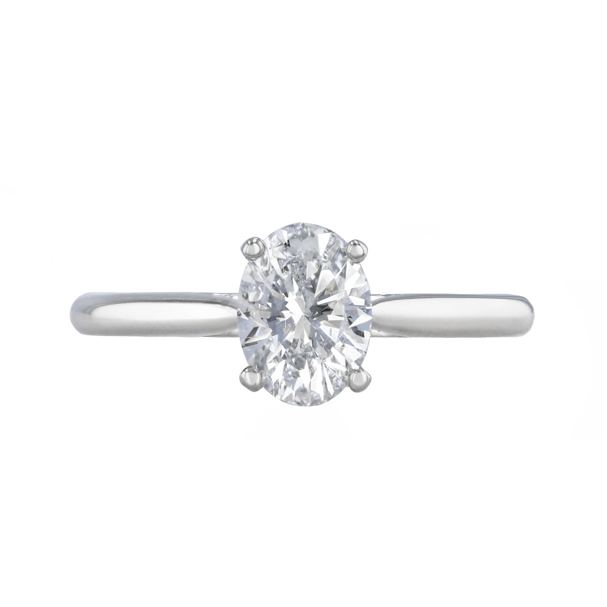 1.00ct Ophelia Oval Cut Diamond Solitaire Engagement Ring | Platinum
