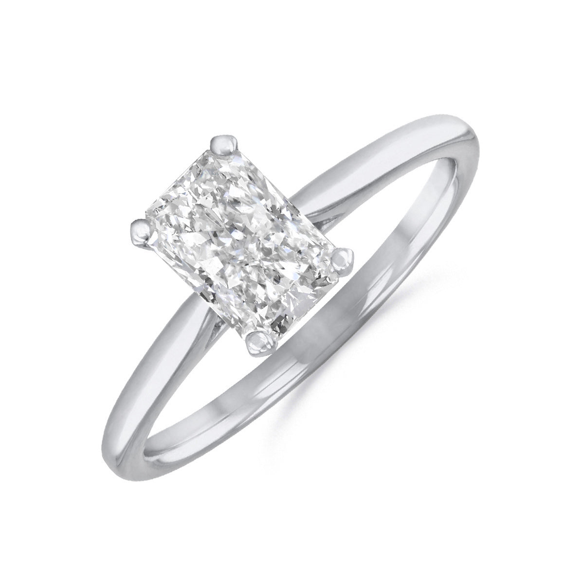 Ophelia Radiant Cut Diamond Solitaire Engagement Ring