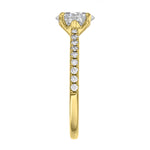 0.25ct Poppy Shoulder Set Oval Cut Diamond Solitaire Engagement Ring | 18ct Yellow Gold