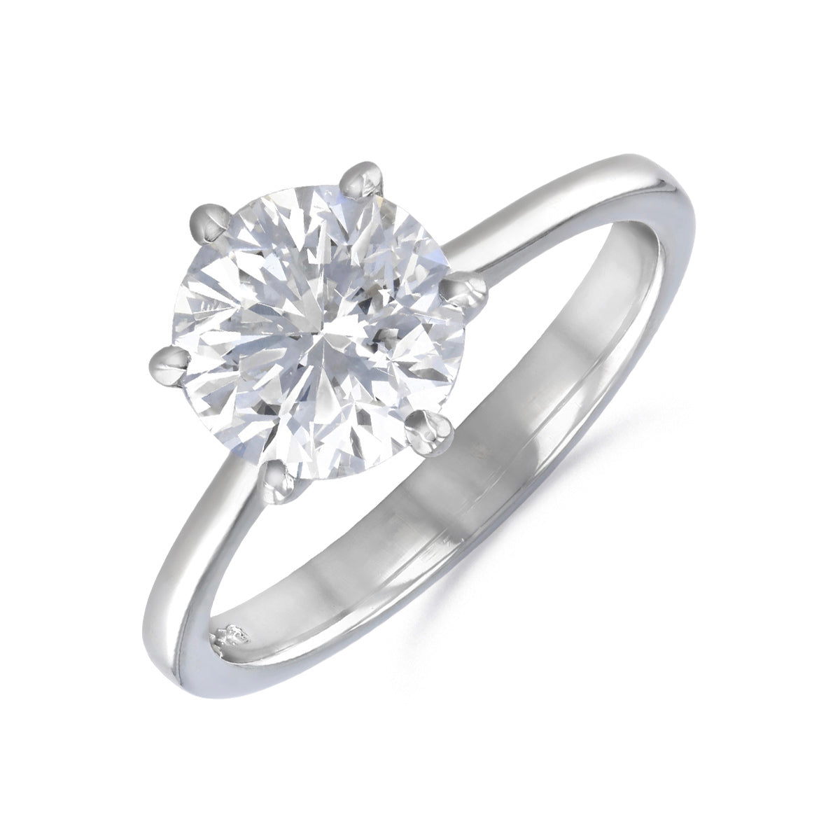 Brilliant Cut Solitaire Diamond Engagement Ring Platinum