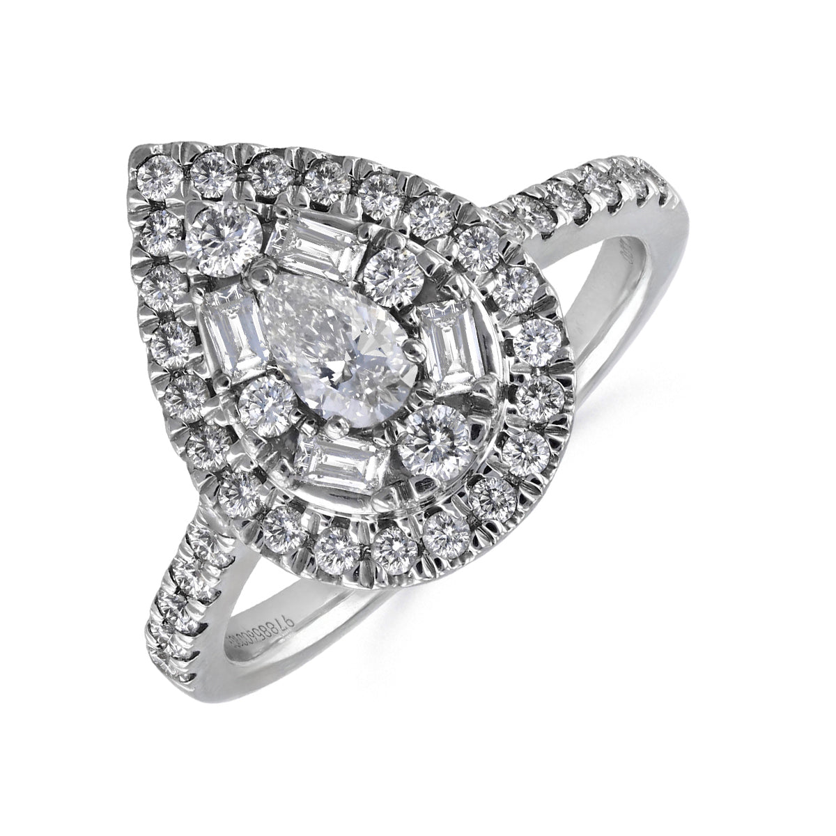Platinum Ring Buy Pre Owned Engagement Ring Mixed Cut Diamond