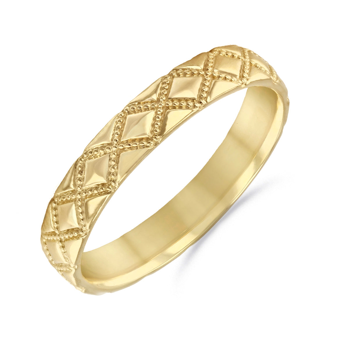 Soleil Collection Diamond Shaped Patterned Dress Ring