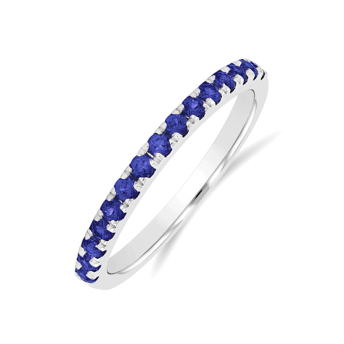 Bijou Collection Blue Sapphire Half Eternity Ring 9K