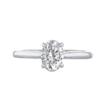 1.00ct Poppy Plain Oval Cut Diamond Solitaire Engagement Ring | Platinum - E