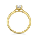 1.00ct Poppy Plain Oval Cut Diamond Solitaire Engagement Ring | 18ct Yellow Gold - C