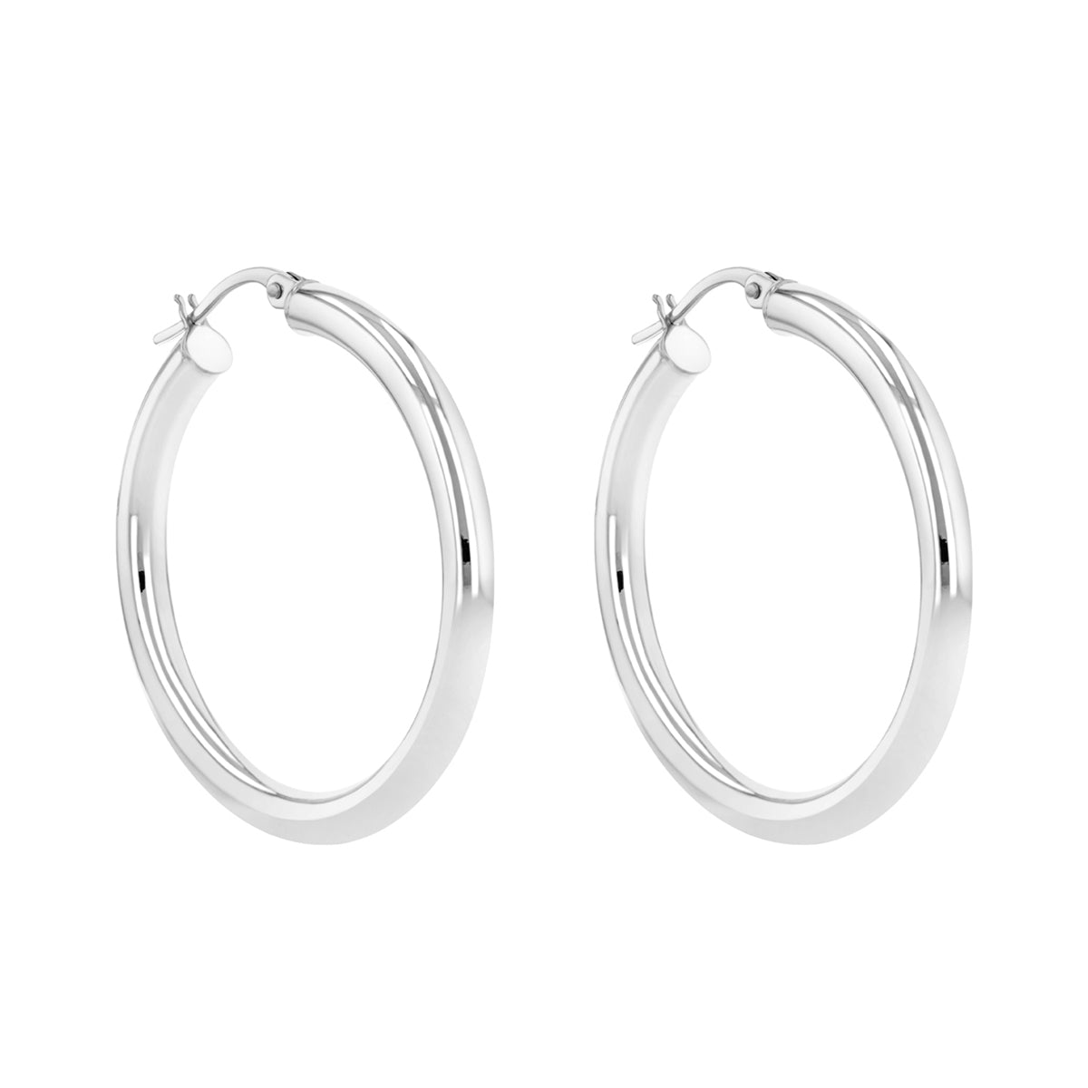 Solid white hotsell gold hoop earrings
