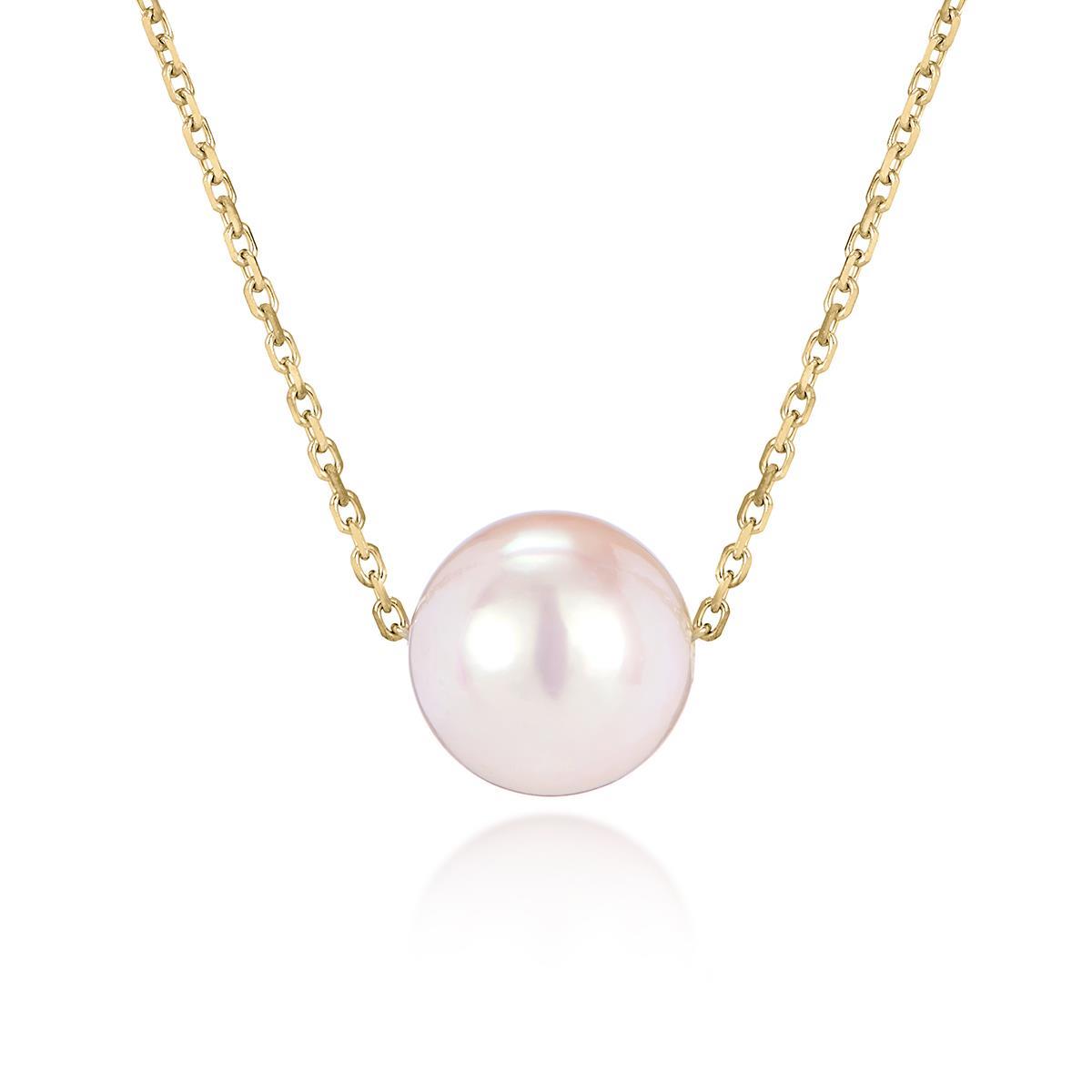 Matt Aminoff Akoya 8.5x9mm Pearl Pendant 9K Yellow Gold
