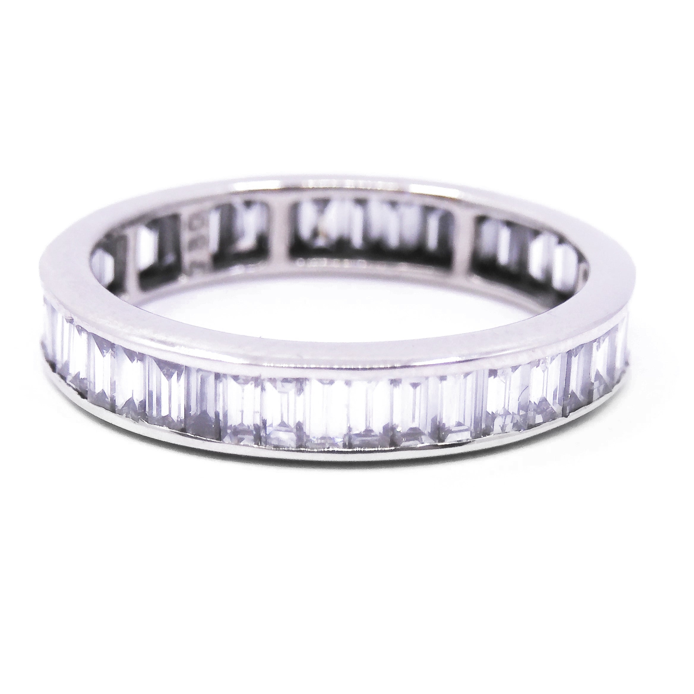 Baguette Cut Diamond Full Eternity Ring Pre-Loved 18K