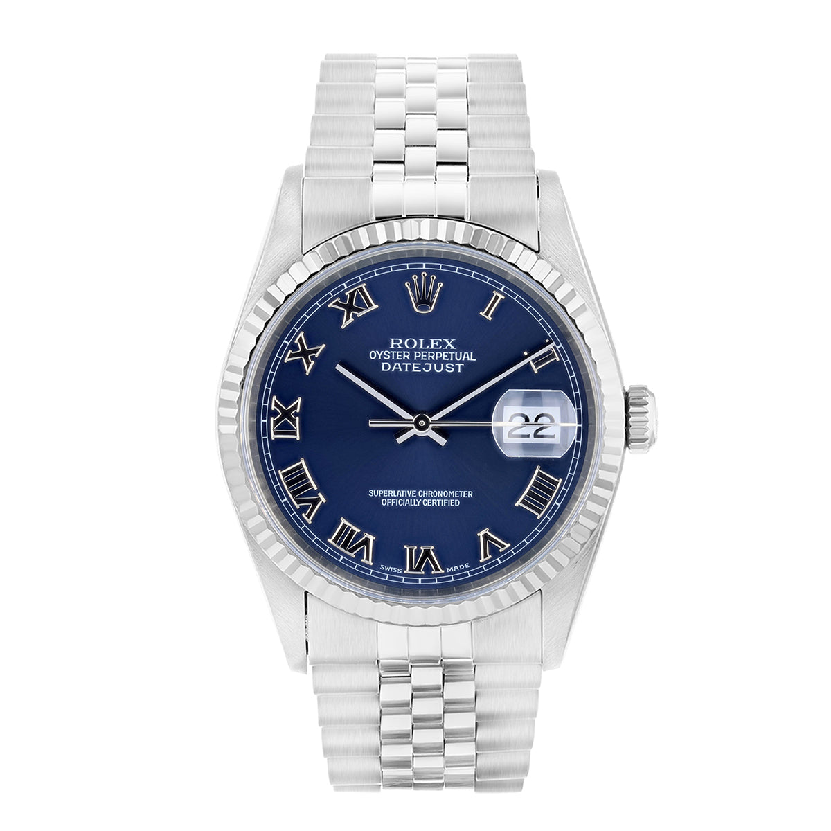 Rolex, Datejust 36, White Rolesor Pre-Owned 16234 1999