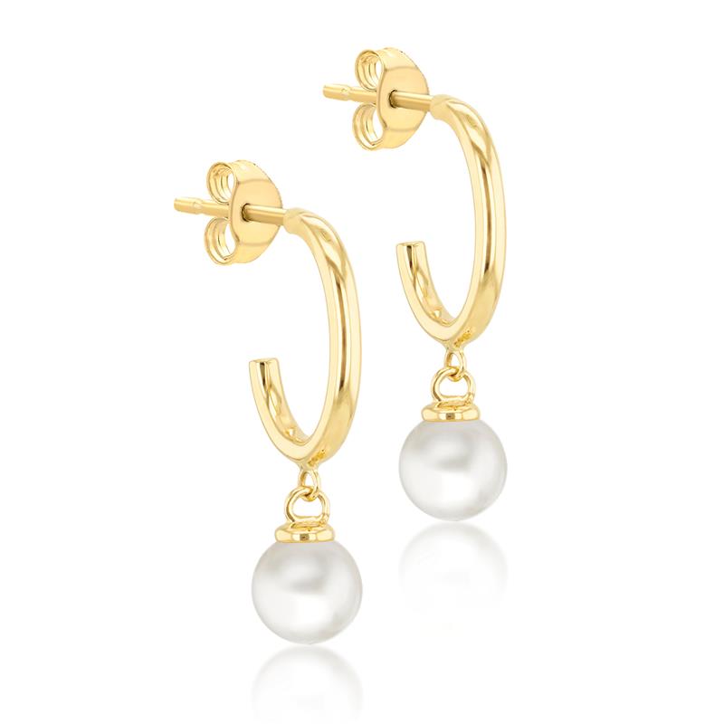 Yellow Gold Hoop Gold Earrings For Women Amazon Soleil Collection