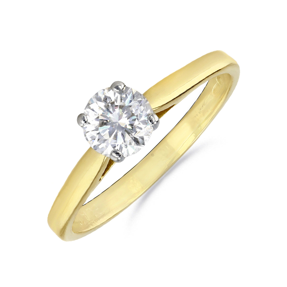 Round Brilliant Solitaire Ring Pre-Loved 18K Yellow