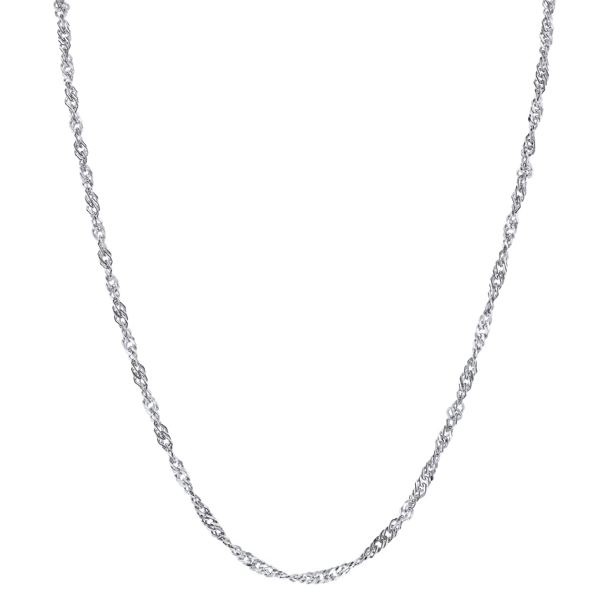 Twist Curb Necklace 9K White Gold – Browns Family Jewellers