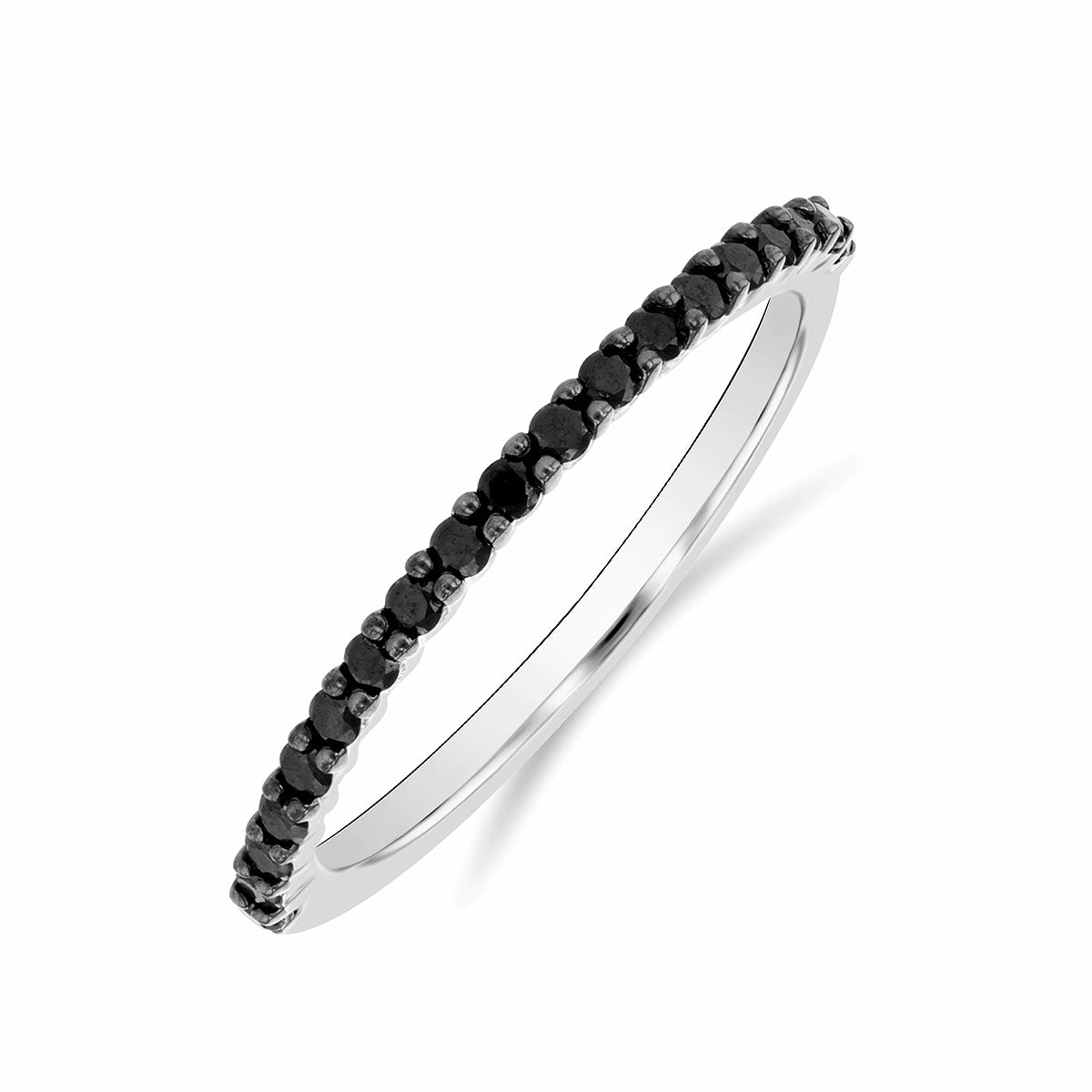 Dazzlingrock Collection Infinity Pendant - 0.13 Ct Black & White Diamond Sterling Silver Necklace With Chain