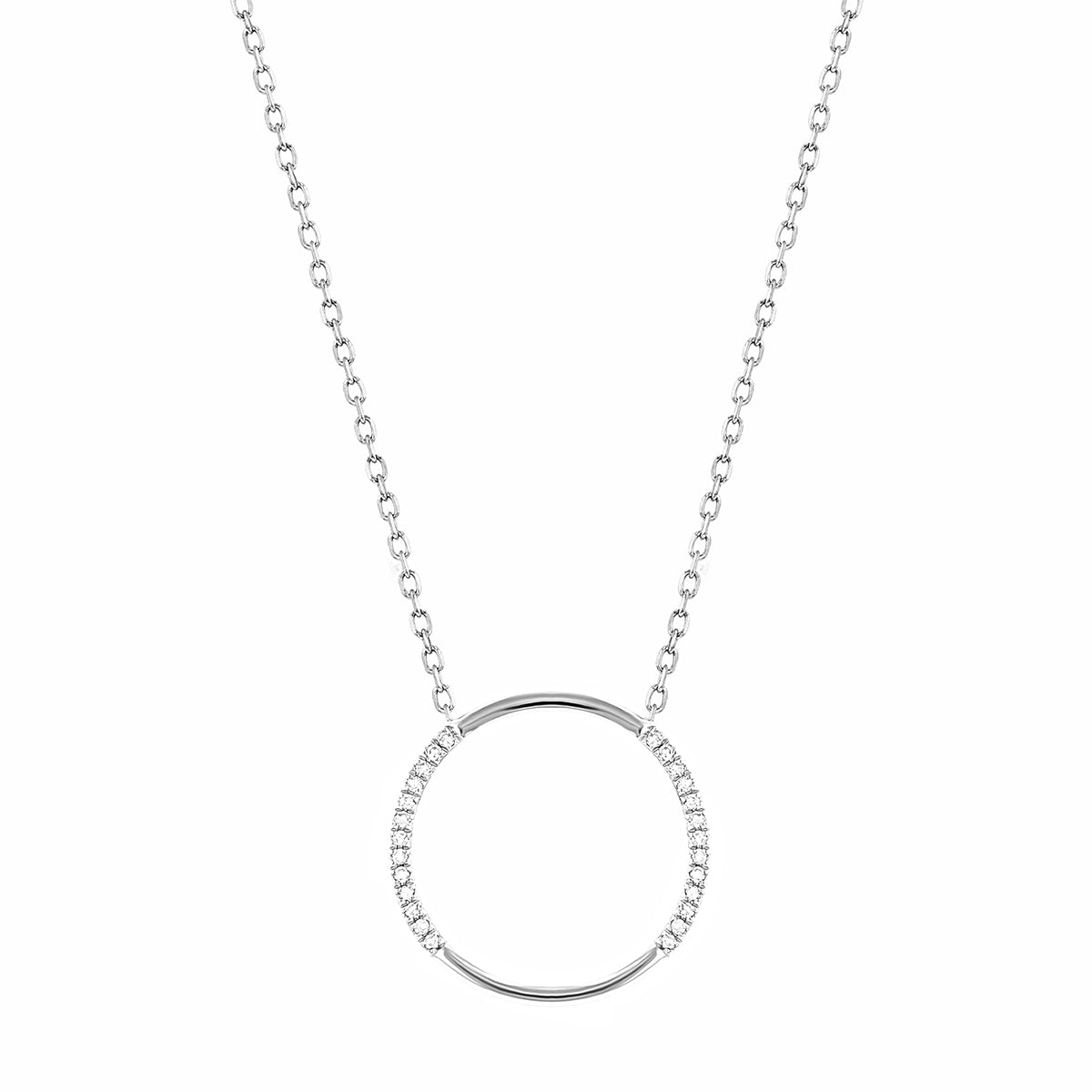 Everyday Diamonds Collection Half Diamond Circle Motif Pendant