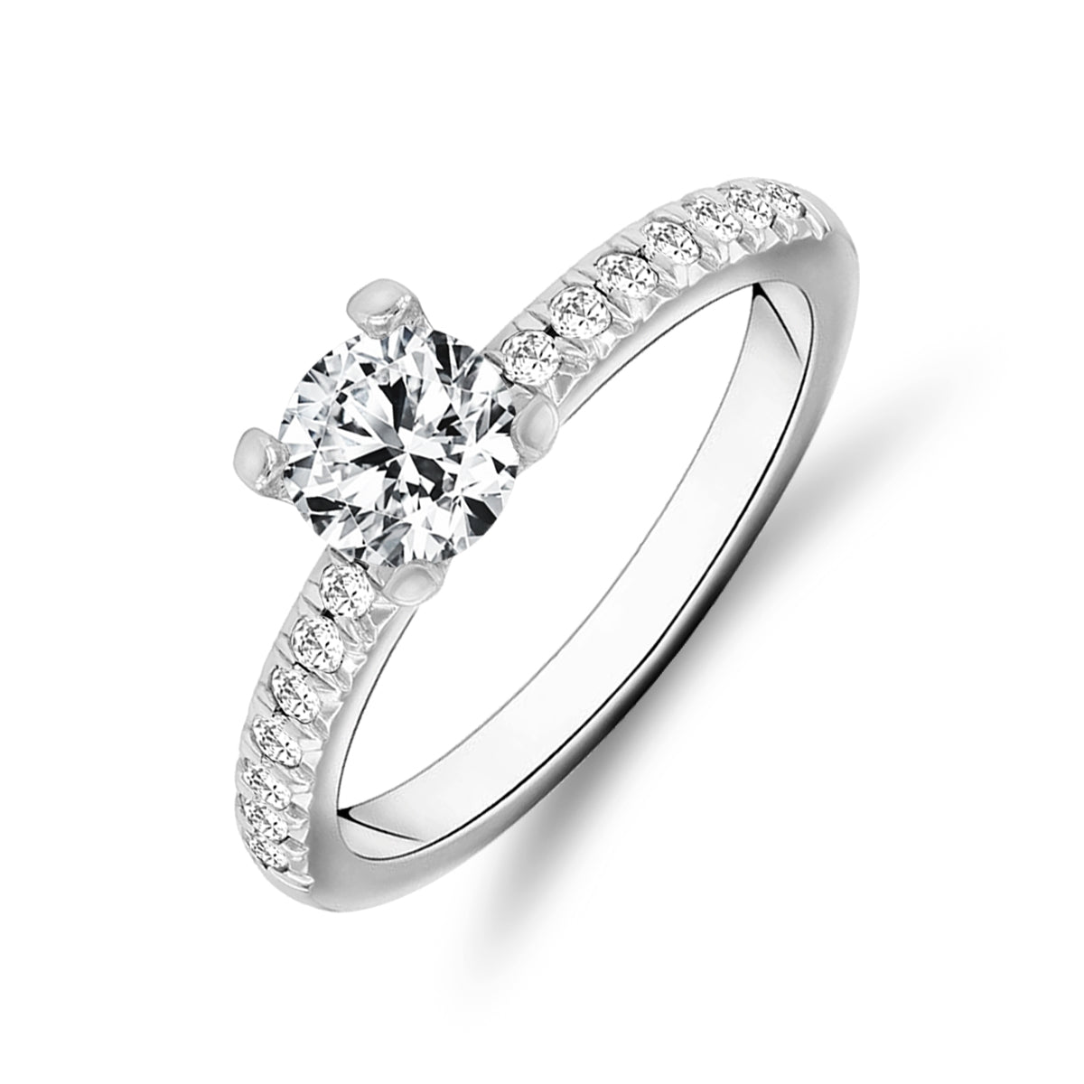 Simple Platinum Diamond Jewelry Platinum Diamond Ring For Women JL