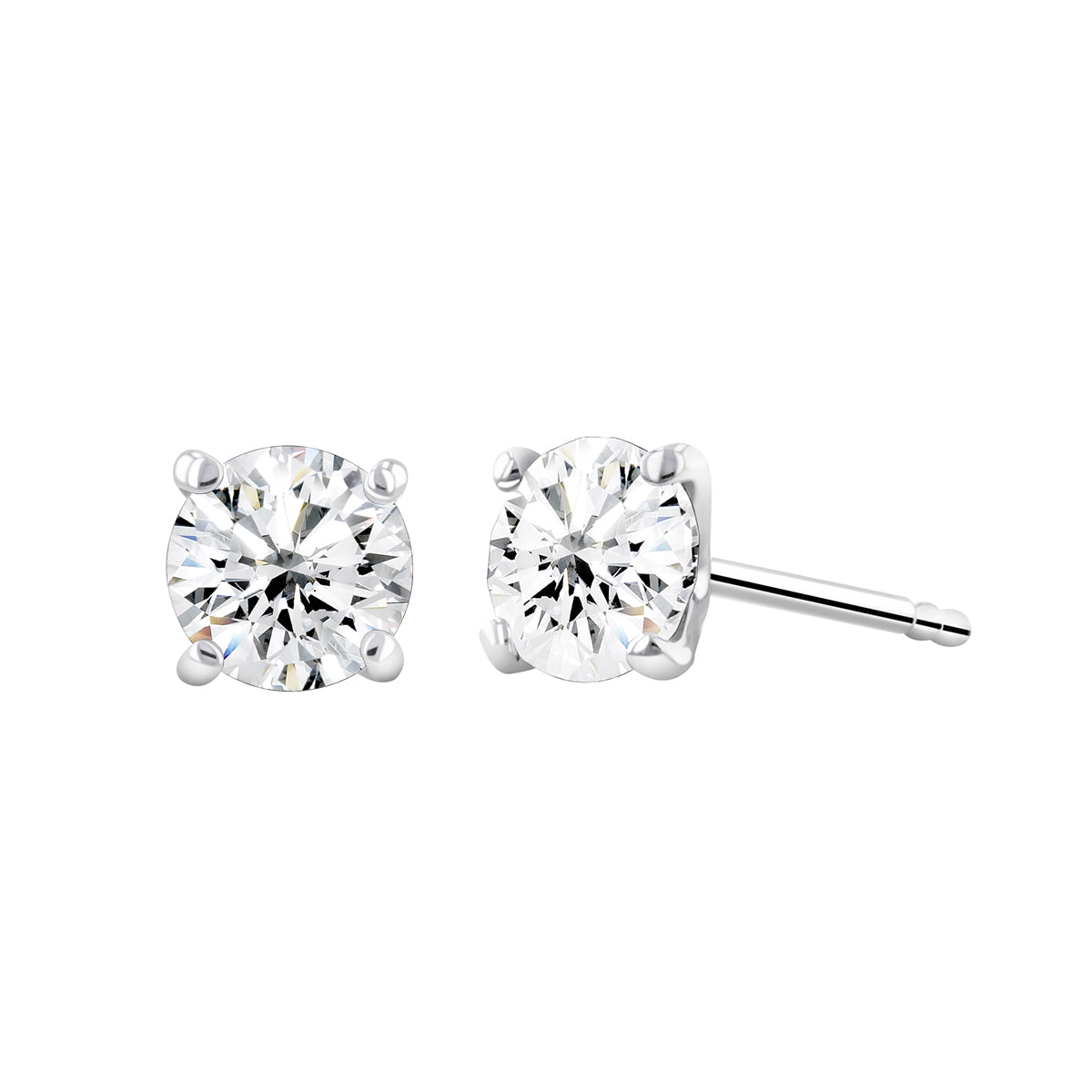 Everyday Diamonds Collection Lab Grown Round Brilliant DEF Colour Diamond Stud Earrings 18K White Gold
