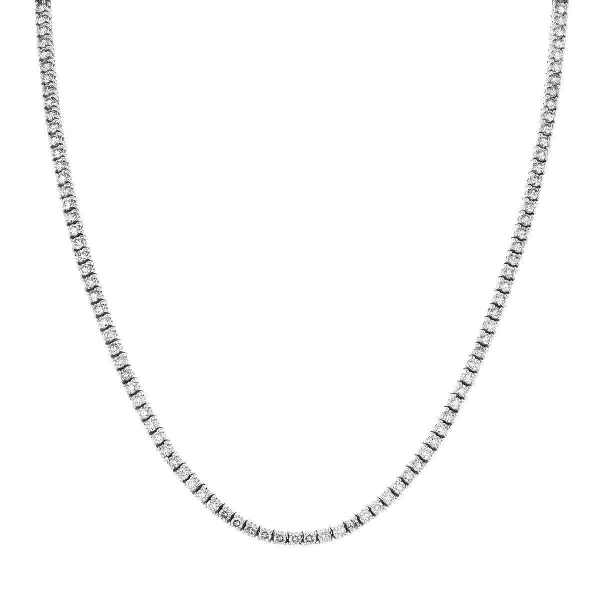 Tennis Necklace 18K White Gold Plated | 6.0mm Round Cubic Zirconia Cut Faux Diamond  Tennis Chain for Women and Men (18 inch 6mm CZ tennis chain) : Amazon.in:  Fashion