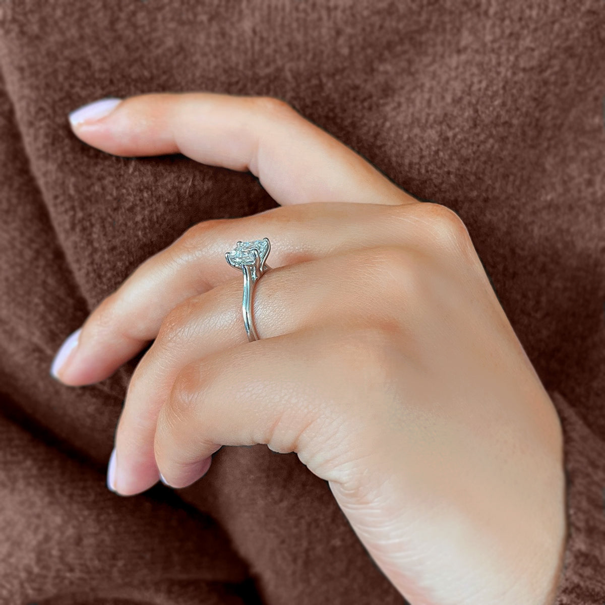 1.51ct  Clementine Asscher Cut Diamond Engagement Ring | F Colour |Platinum
