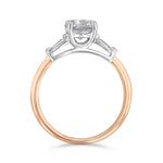 0.35ct Athena Three Stone Round Brilliant Cut Diamond Solitaire Engagement Ring | 18ct Rose Gold