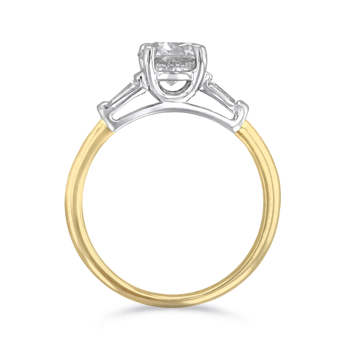 0.25ct Athena Three Stone Round Brilliant Cut Diamond Solitaire Engagement Ring | 18ct Yellow Gold