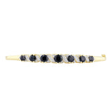 Sapphire and Diamond Decorative Bangle | Pre-Loved | 9K Yellow Gold