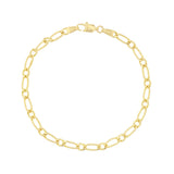 7.5" Fancy Twisted Link Bracelet | Pre-Loved | 9K Yellow Gold