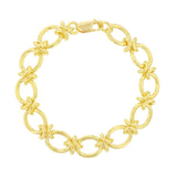 7.5" Oval and Knot Fancy Link Bracelet | Pre-Loved | 18K Yellow Gold