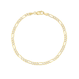 7.5" Figaro Link Bracelet | Pre-Loved | 9K Yellow Gold