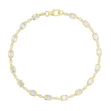 Everyday Diamonds 2.77ct Emerald and Round Lab-Grown Diamond Bracelet | 9K Yellow Gold