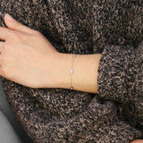Everyday Diamonds 0.87ct Emerald Cut Lab-Grown Diamond Station Bracelet | 9K White Gold