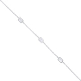 Everyday Diamonds 0.87ct Emerald Cut Lab-Grown Diamond Station Bracelet | 9K White Gold