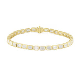 Everyday Diamonds 8.58ct Emerald Cut Lab-Grown Diamond Tennis Bracelet | 9K Yellow Gold