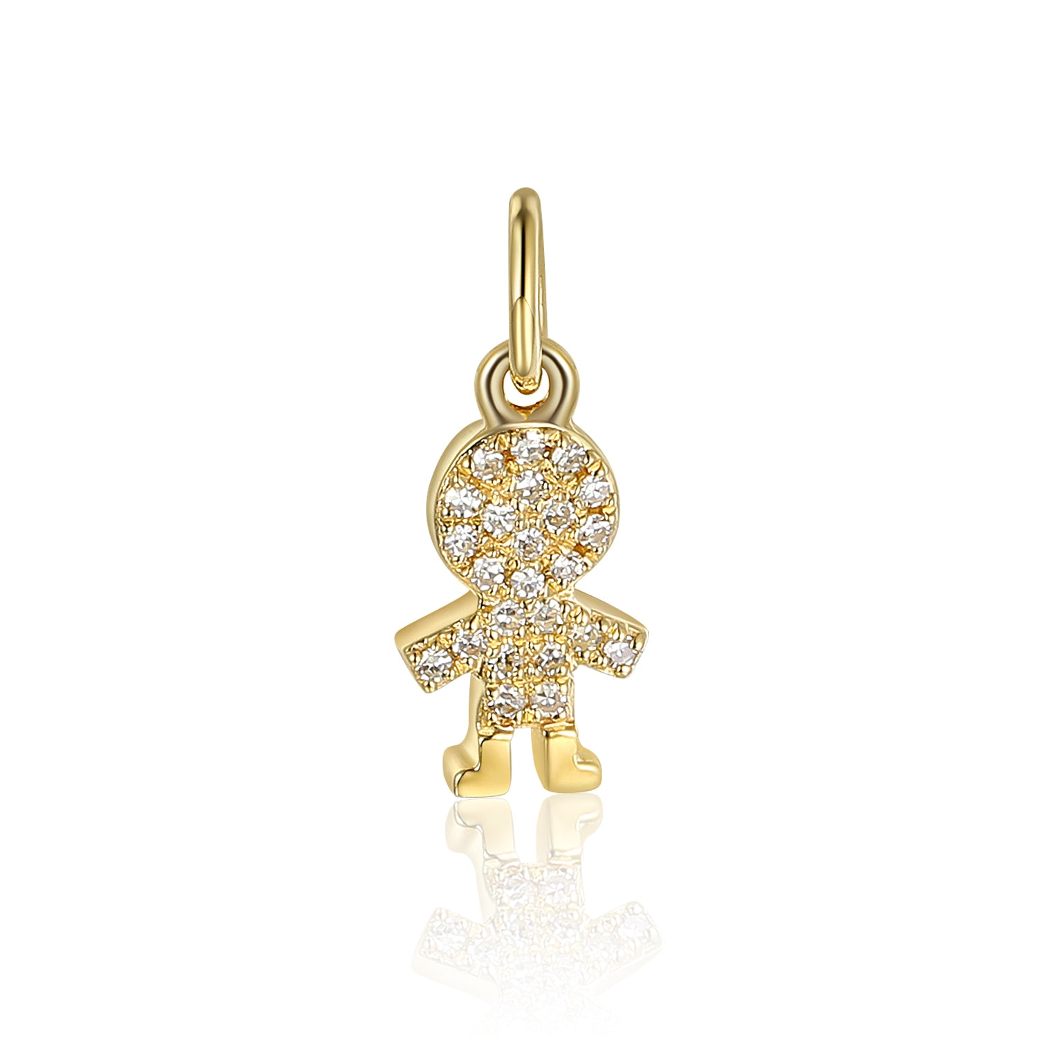 Charm Collection Diamond Embellished Girl / Boy Motifs | Solid 9K Gold