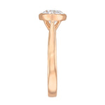 0.50ct Cleo Bezel Set Round Brilliant Cut Diamond Solitaire Engagement Ring | 18ct Rose Gold