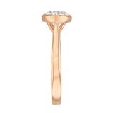 0.50ct Cleo Bezel Set Round Brilliant Cut Diamond Solitaire Engagement Ring | 18ct Rose Gold