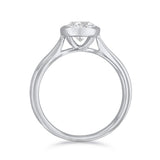 1.00ct Cleo Bezel Set Round Brilliant Cut Diamond Solitaire Engagement Ring | 18ct White Gold