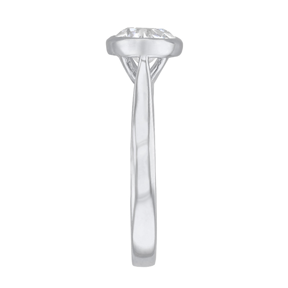 1.00ct Cleo Bezel Set Round Brilliant Cut Diamond Solitaire Engagement Ring | 18ct White Gold