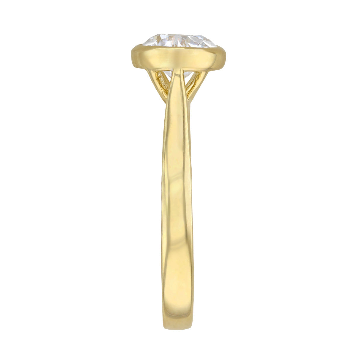 1.00ct Cleo Bezel Set Round Brilliant Cut Diamond Solitaire Engagement Ring | 18ct Yellow Gold