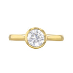 2.00ct Cleo Bezel Set Round Brilliant Cut Diamond Solitaire Engagement Ring | 18ct Yellow Gold