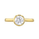 2.00ct Cleo Bezel Set Round Brilliant Cut Diamond Solitaire Engagement Ring | 18ct Yellow Gold