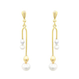 Pearl Drop Earrings | pre-Loved | 9K Yellow Gold