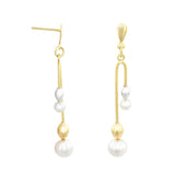 Pearl Drop Earrings | pre-Loved | 9K Yellow Gold